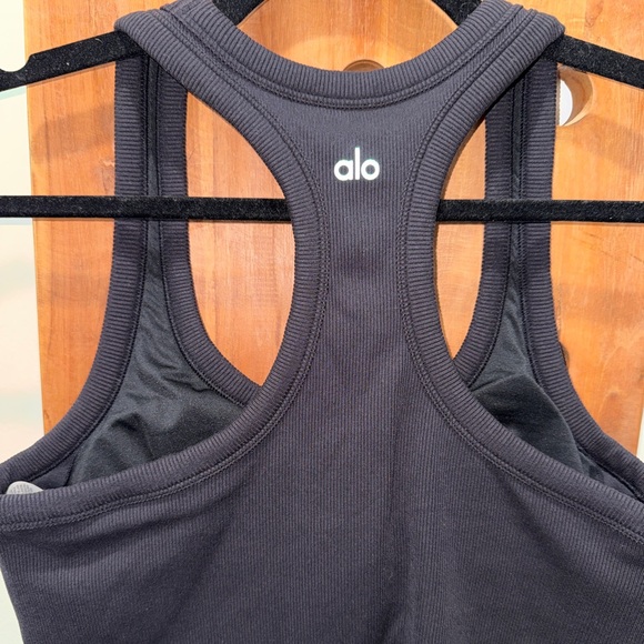 ALO Yoga Ribbed Support Tank in Black - Picture 8 of 10